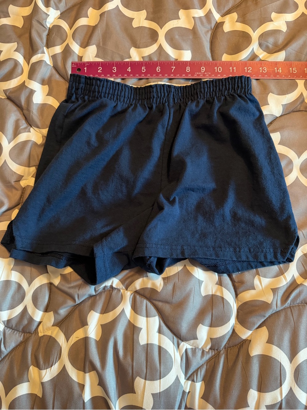 Soffe Navy Blue  Elastic-Waist Athletic Shorts